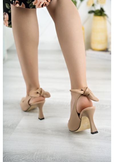 Nesilshoes Nesil Shoes Tam 512 Nude Topuklu Kadın Sandalet