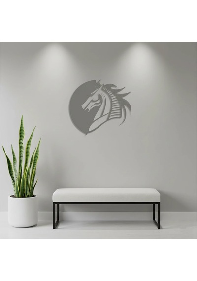Güçlü Mustang Atı Metal Duvar Tablosu