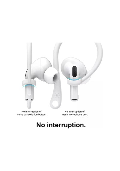 Samsung Galaxy Buds 4 / Buds 4 Pro Kulak Üstü Kulaklık Tutucu Spor Kanca, Esnek Silikon Düşme Önleyici Askı Beyaz Samsung Galaxy Buds 4 / Buds 4 Pro İle Uyumlu