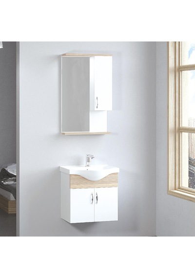 Denko Akyazı 55 Cm Mdf Banyo Dolabı. Alt Modül Ve Lavabo Çok Renkli