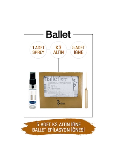 Ballet Gold K3 Epilasyon İğnesi 5'li