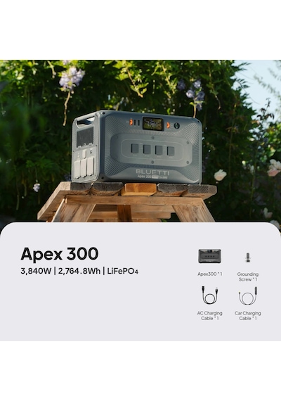 Bluetti Apex 300 3840w/2764wh Kapasiteli Taşınabilir Güç Kaynağı