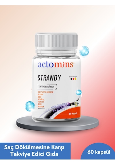 Actomins Strandy Saç Dökülmesine Karşı Takviye Edici Gıda 60 Kapsül