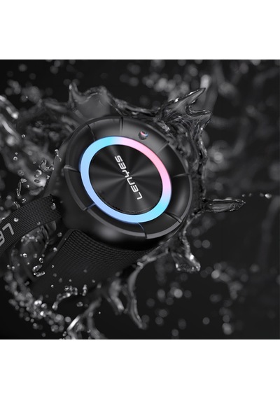 Lenyes S871 Rgb Işıklı Taşınabilir Su Geçirmez Tws Bluetooth Hoparlör Siyah