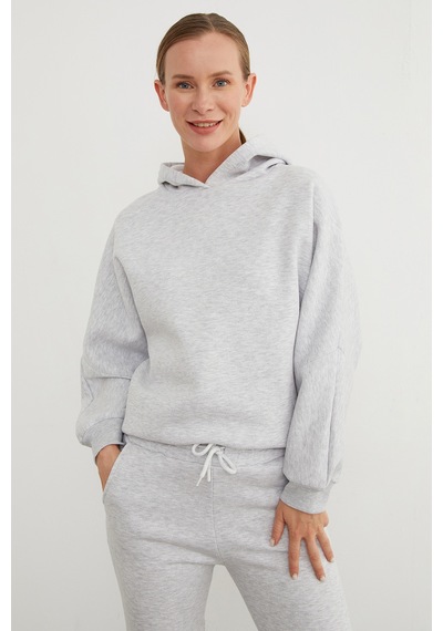 Fullamoda 3 İplik Basic Kapüşonlu Jogger Eşofman Takımı Grimelanj
