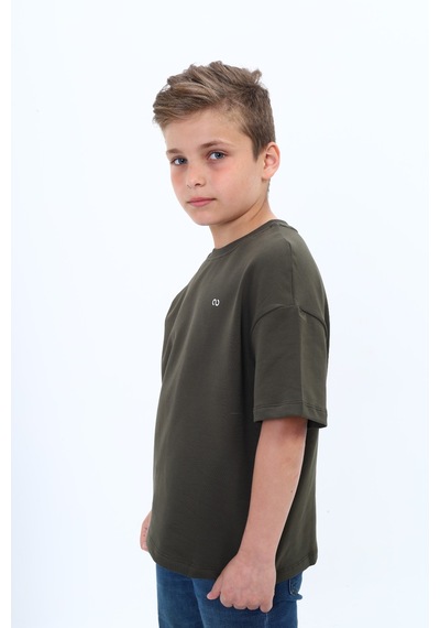 Toontoy Kids Toontoy Erkek Çocuk Pamuklu Bisiklet Yaka Kısa Kollu Düşük Omuz Baskılı Basic Tişört 22978 Haki Toontoy Kids Toontoy Erkek Çocuk Pamuklu Bisiklet Yaka Kısa Kollu Düşük Omuz Baskılı Basic Tişört 22978 Haki