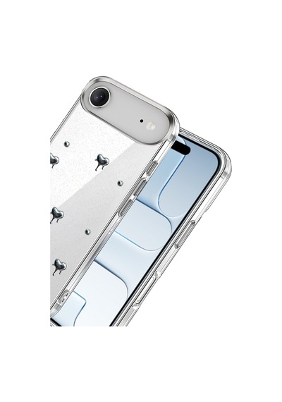 Apple Uyumlu iPhone 17 Air Uyumlu Fiyonk Desenli Kapak - Desen 1