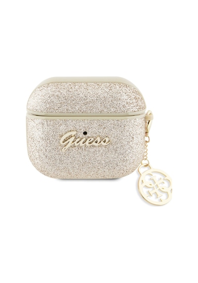 Apple Uyumlu AirPods 3. Nesil Kılıf Guess Glitter 4g Charm Exclusive Tasarım Gold