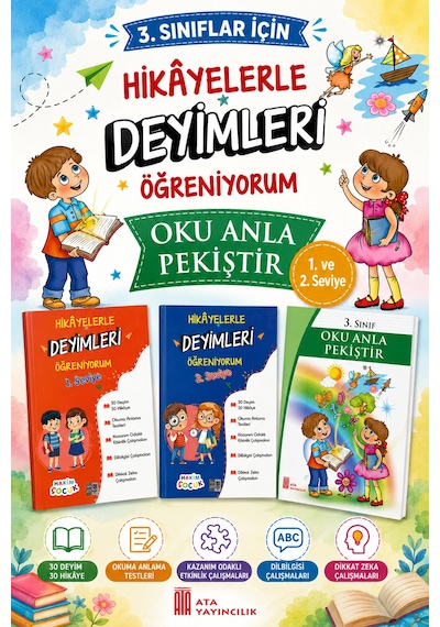 3.sınıflar İçin Hikayelerle Deyimleri Öğreniyorum 1 Ve 2 + Oku Anla Pekiştir