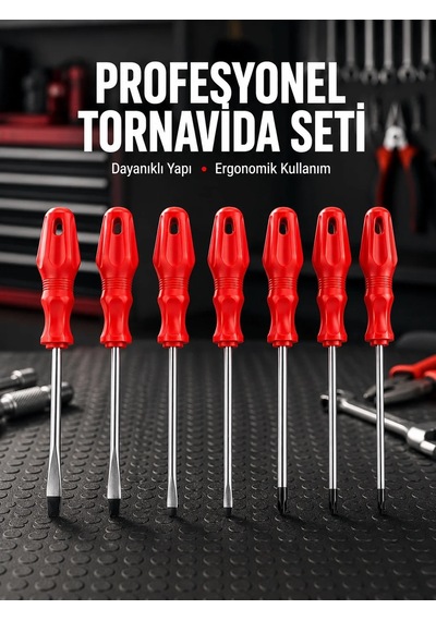Profesyonel Ve Günlük Kullanıma Uygun 7li Tornavida Seti 30909500
