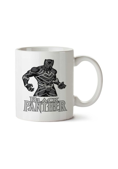 Black Panter Tasarım.png İki Tarafı Baskılı Kupa Bardak Çok Renkli
