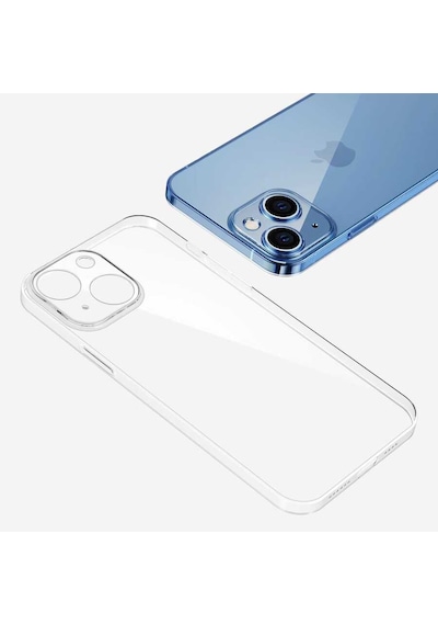 Goocamp Apple Uyumlu iPhone 14 Plus Şeffaf Sert Pc Vayt Kılıf-renksiz Renksiz