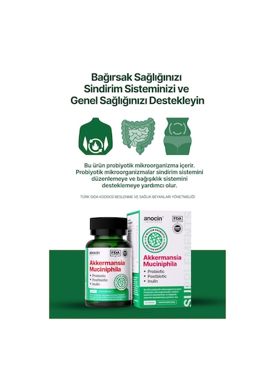 Anocin Akkermansia Muciniphila Probiyotik 20 Kapsül