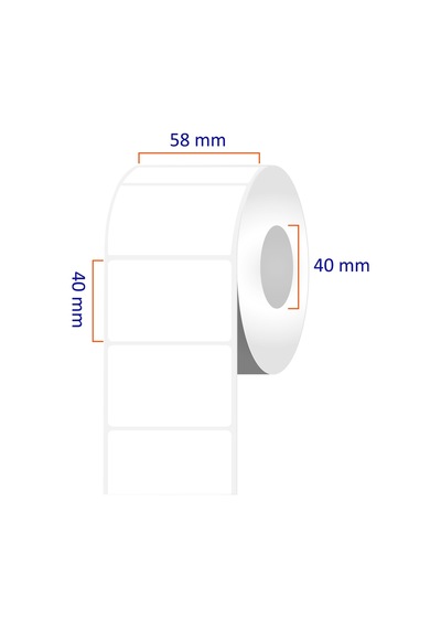 Terazi Etiketi Eko Termal Rulo Etiket 58mm X 40mm 500 Adet