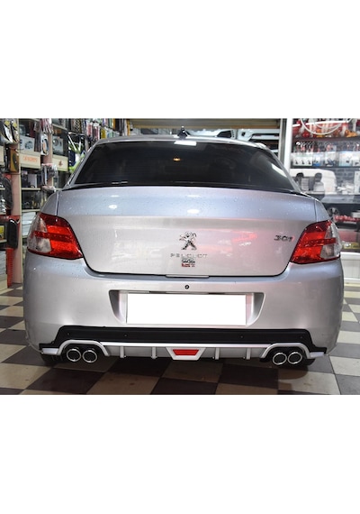 Peugeot 301 Gri Difüzör Difizör Yuvarlak Egzoz Görünüm Kulaklı Tip Uyumlu