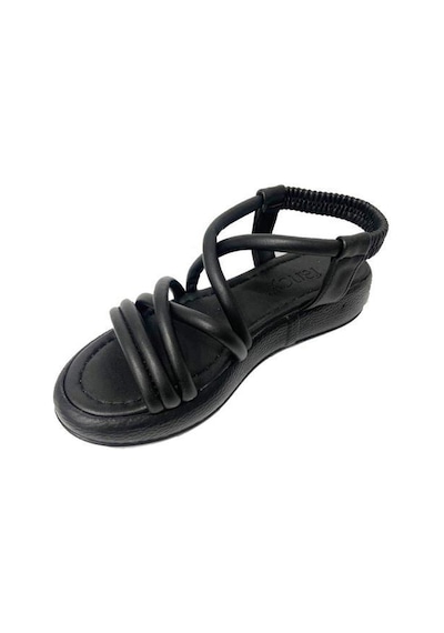 Fancy 050-24 Deri Trend Fashion Kadın Sandalet Siyah