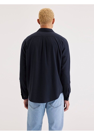 Dockers Minimalist Uzun Kol Erkek Gömlek - Günlük Stil Mavi