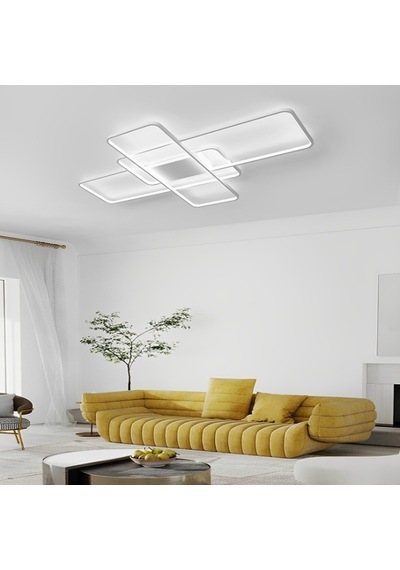 Eskitme Gold 80x60cm Dikdörtgen 4000k Gün Işığı Led Tavan Lambası