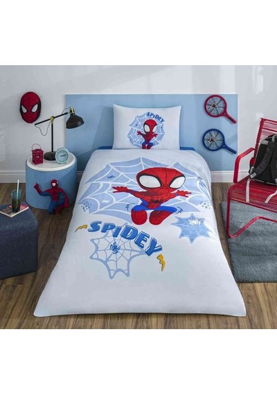Disney Nevresim Takımı Ranforce Tek Kişilik Gri Spıdey Amazıng