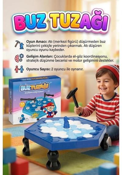 Buz Tuzağı Akıl Oyunu - Eğitici Eğlenceli Zeka Ve Strateji Oyunu