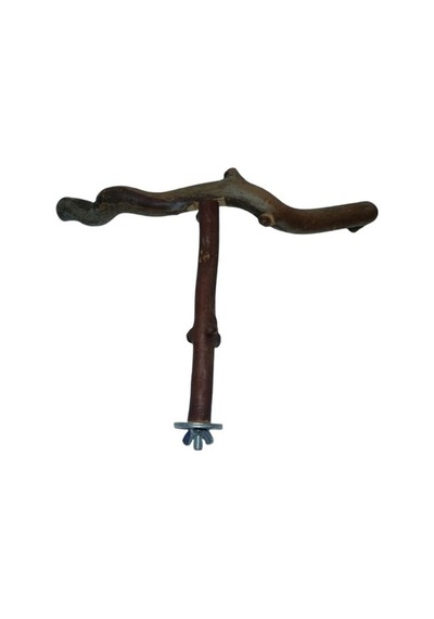 Papağan Ahşap T Tünek 33 22 Cm