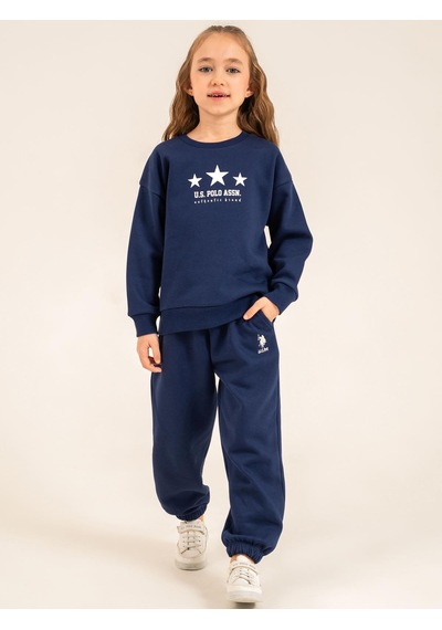 U.S. Polo Assn. Civil Girls 4-8 Yaş Eşofman Takımı - Lacivert