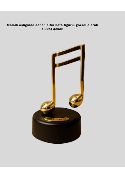 Drnds Altın Nota Temalı Müzik Kutusu Müzikli Hediyelik