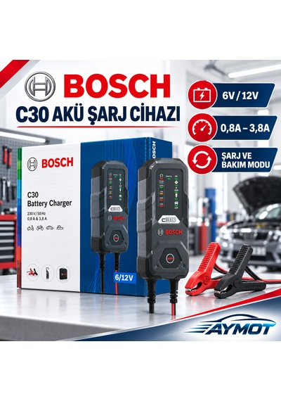 Bosch C30 Akıllı Akü Şarj Ve Bakım Cihazı 6v 12v 3,8a