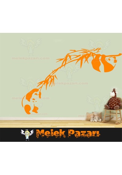 Oynayan Pandalar Çocuk Odası Duvar Sticker