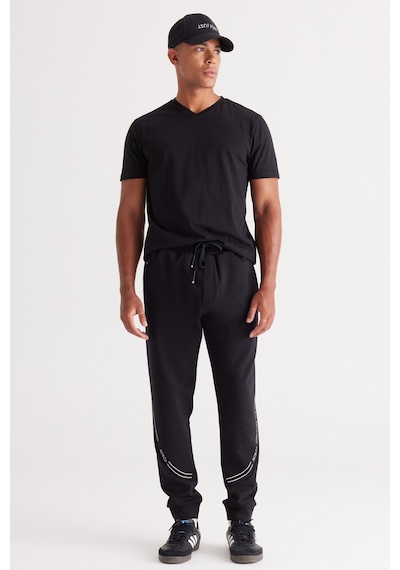 AC&Co / Altınyıldız Classics Erkek Sıyah Standart Fit Normal Kesim Baskılı Eşofman Altı Siyah AC&Co / Altınyıldız Classics Erkek Sıyah Standart Fit Normal Kesim Baskılı Eşofman Altı Siyah