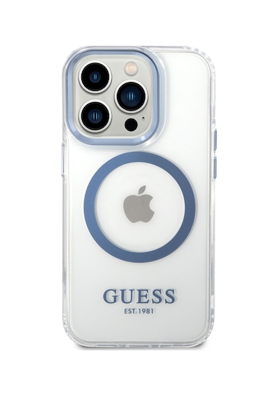 Apple Uyumlu iPhone 14 Pro Max Kılıf Guess Magsafe Şarj Özellikli Metal Kamera Çerçeveli Kapak