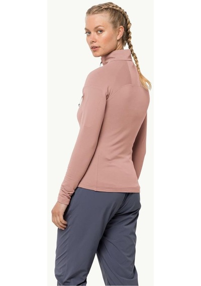 Jack Wolfskin 1710981 2919 Prelight Fz W Rose Dawn Kadın Polar 001