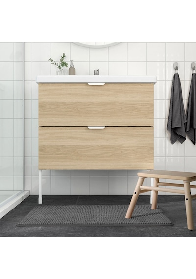 Ikea Toftbo Banyo Halısı Paspas 50 X 80 Cm Koyu Gri