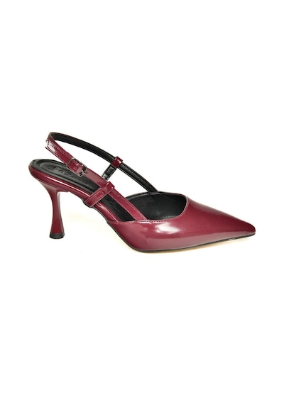 Fox Shoes U480441108 Bordo Rugan İnce Topuklu Kadın Abiye Ayakkabı Bordo