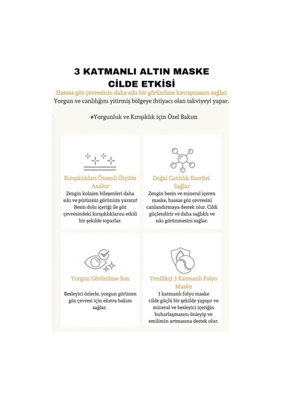 DERMAL Gold Flash Foil Göz Maskesi 4 gr