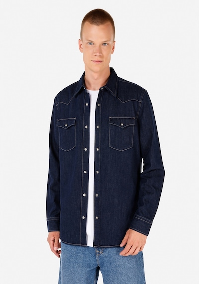 Colin's Colins Mavi Erkek Gömlek U.kol Denim Mavi