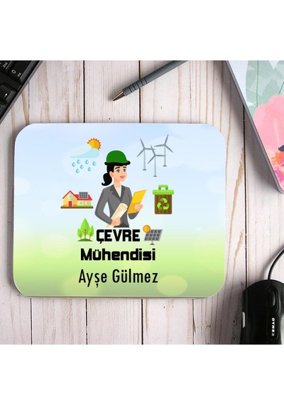 Çevre Mühendisine Özel Isimli Mouse Pad
