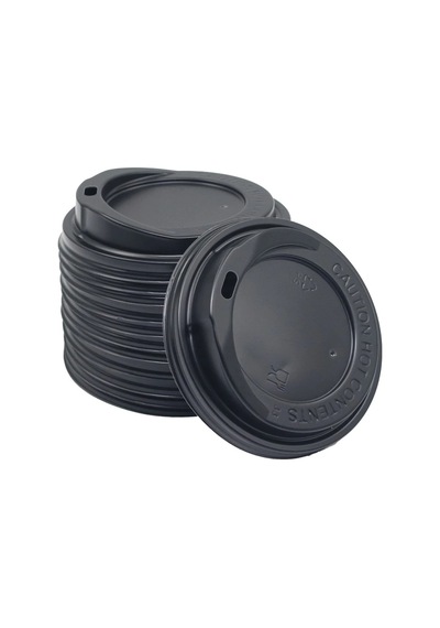 14-16 Oz Sıcak Kapak Siyah 3,20 Gr 90 Mm Çap 100 Adet