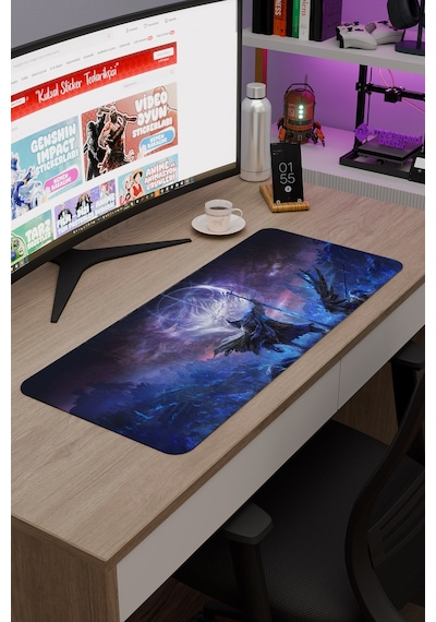 Elden Ring Kaymaz Dikişli Kauçuk Oyuncu Mousepad V1 - 70x30 Xl Gaming Mouse Pad Fare Altlığı