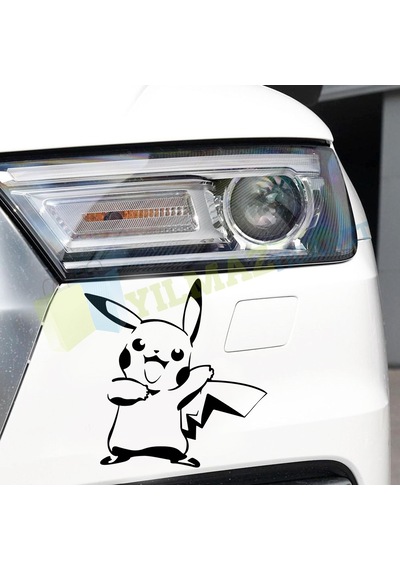 Pikachu Pikaçu Oto Motosiklet Sticker Etiket Yapıştırma Çıkartma
