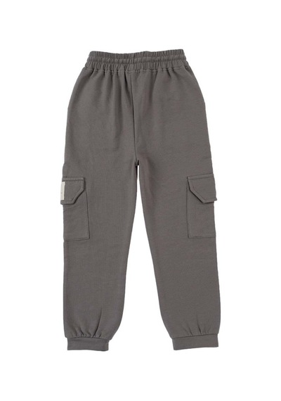 Little Gusto Gri Organik Pamuk Çocuk Jogger Pantolon
