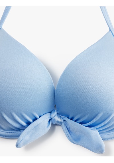 Koton Fiyonk Detaylı Push-up Bikini Üstü Mavi 6sak10018mm