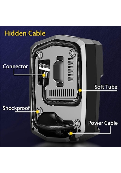 Hallow-dijital Lastik Şişirme 12v Dc Taşınabilir Hava Kompresörü