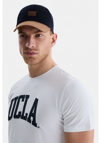 Ucla Culver Beyaz Bisiklet Yaka Baskılı Standard Fit Erkek Tshirt Beyaz