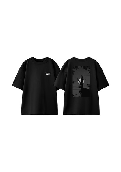 Thewert Death Note Ryuk 3 Tasarım Sırt Baskılı Pamuk Siyah Oversize T-shirt