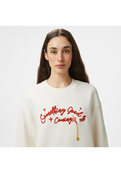 Anta Cny Good Luck Kadın Beyaz Sweatshirt 862518730 BEYAZ