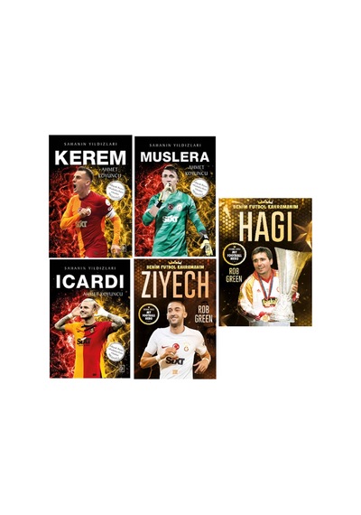 Sahanın Yıldızları Kerem Muslera İcardi Büyük Poster Sticker Futbolcu Kartı Hediyeli Süper Set