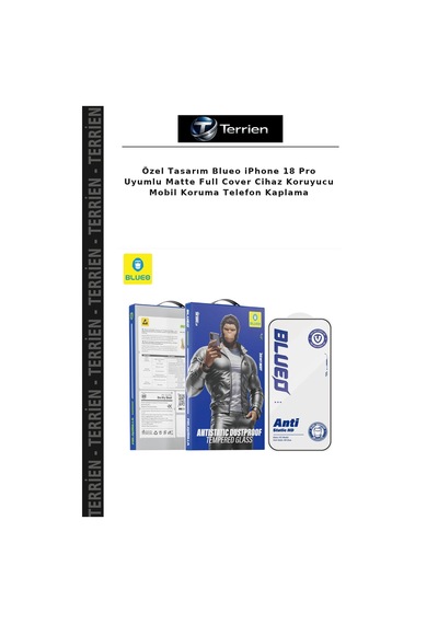 Özel Tasarım Blueo İphone 18 Pro Uyumlu Matte Full Cover Cihaz Koruyucu Mobil Koruma Telefon Kaplama