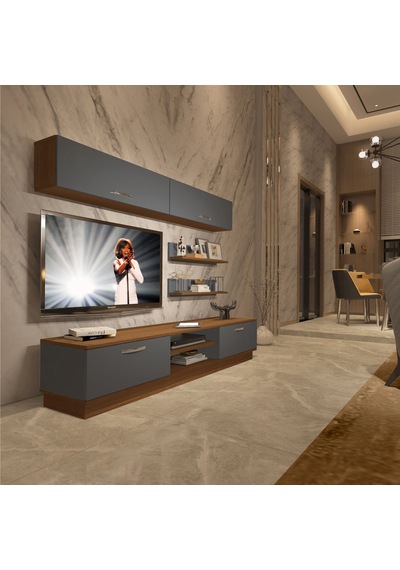 Decoraktiv Eko 5b Mdf Dvd Tv Ünitesi Tv Sehpası - Ceviz Antrasit Ceviz - Antrasit Decoraktiv Eko 5b Mdf Dvd Tv Ünitesi Tv Sehpası - Ceviz Antrasit Ceviz - Antrasit