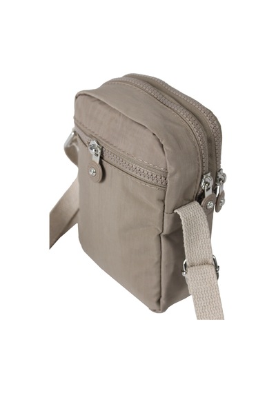 M 227 Mega Bag Krinkıl Kumaş Unisex Küçük Omuz Çantası, Telefonluk Açık Vizon-açik Vizon